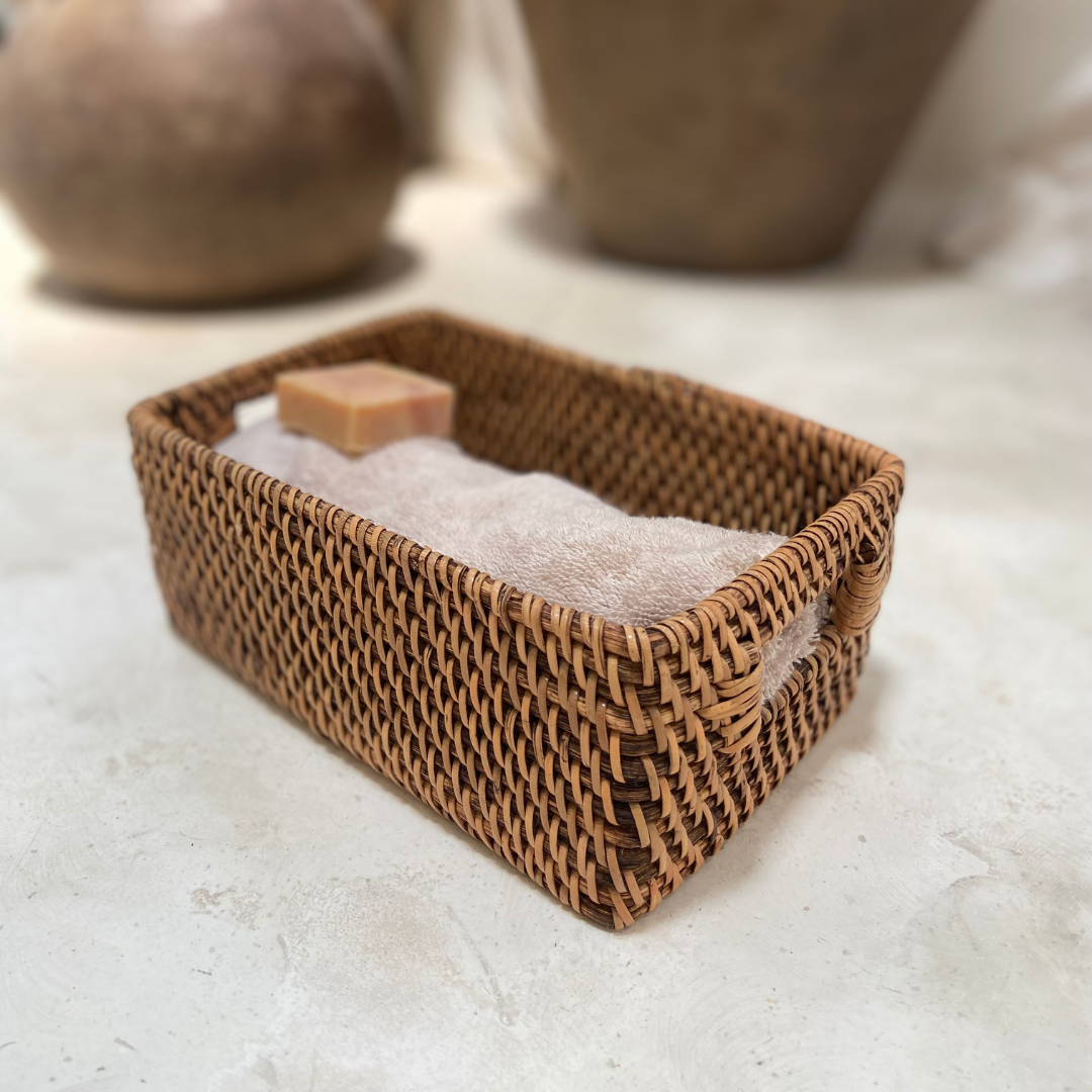 Rotan small opberger donker