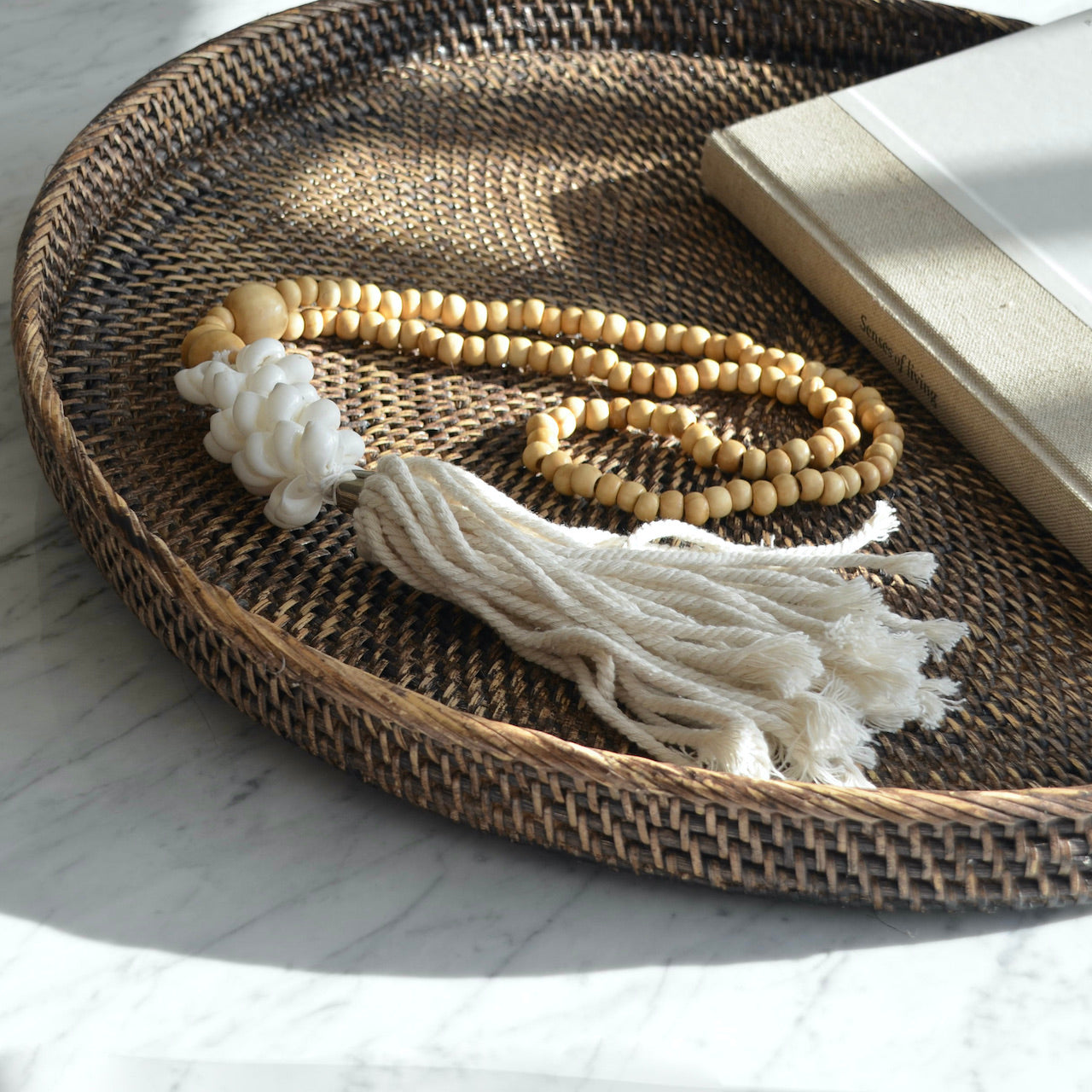 Decoratie Schelpenketting Kralen Bruin