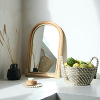 Rotan Boogspiegel 30x45 cm