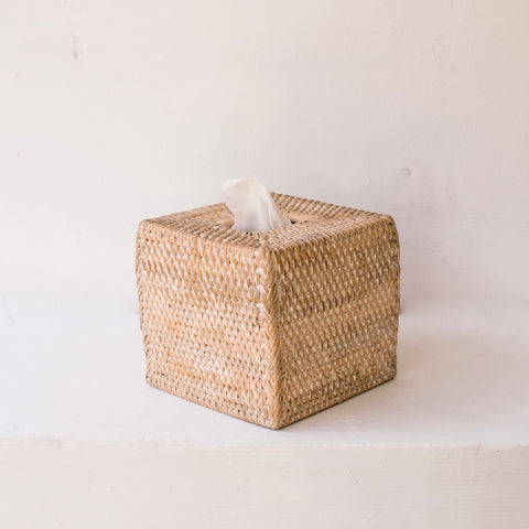 Rotan tissuebox white wash
