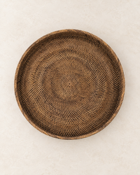 Rotan dienblad 50 cm donker