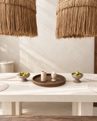 Rotan dienblad 50 cm donker