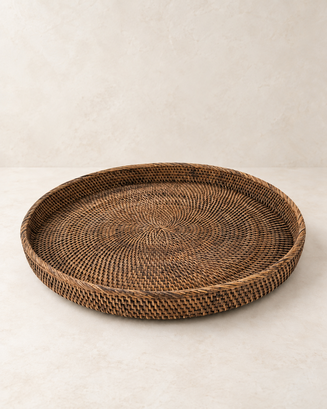 Rotan dienblad 50 cm donker