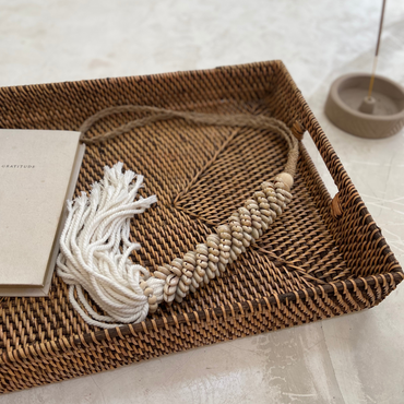 Decoratie schelpenhanger wit