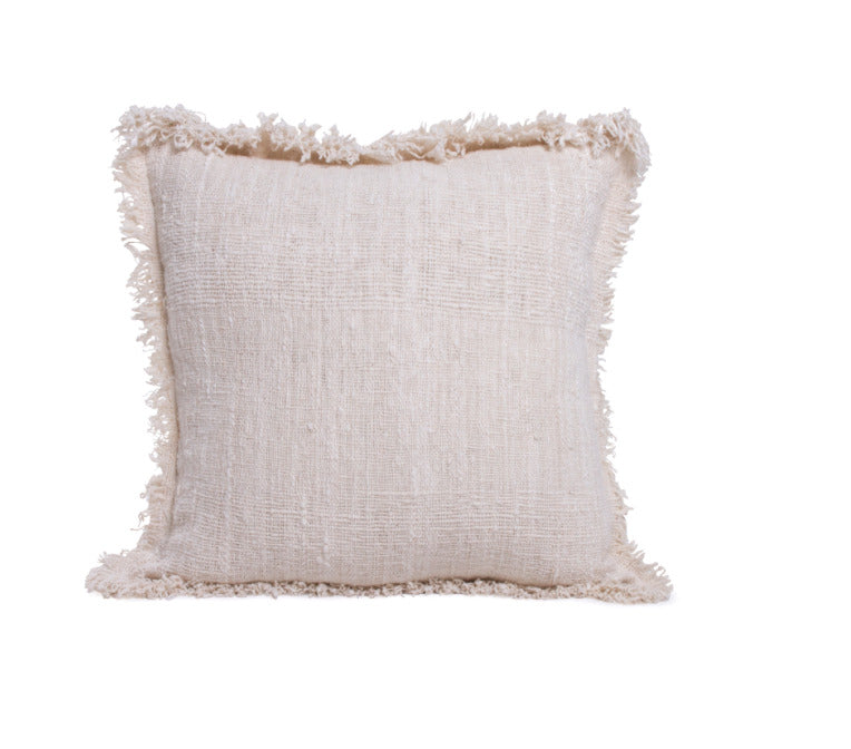 Cotton fringe Naturel cushion cover 55 x 55 cm