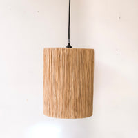 Raffia tube lamp large